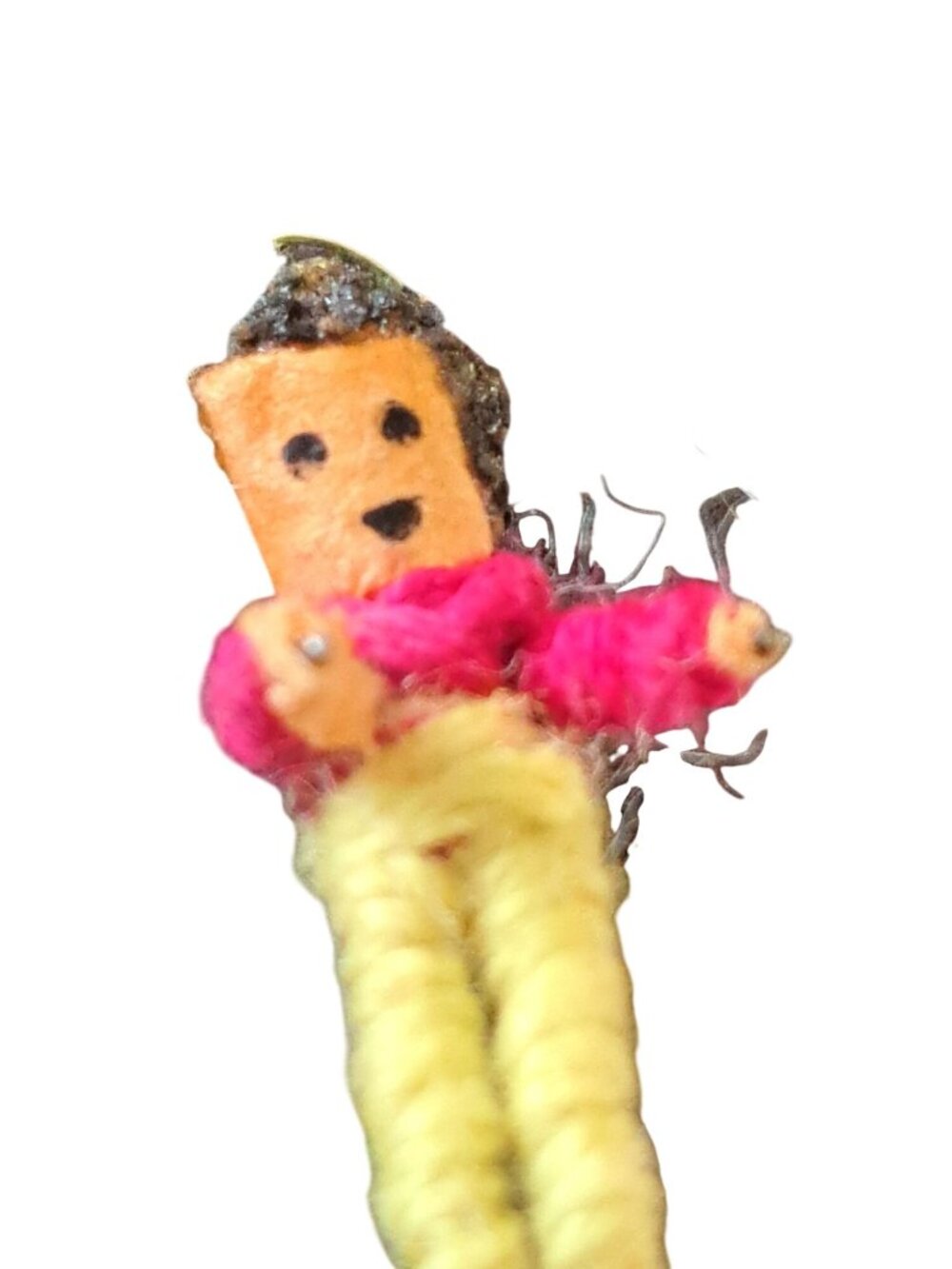 Handcrafted Guatemalan Worry Dolls Set Colorful Thread Clothing Folk Art Collect - Picture 4 of 6